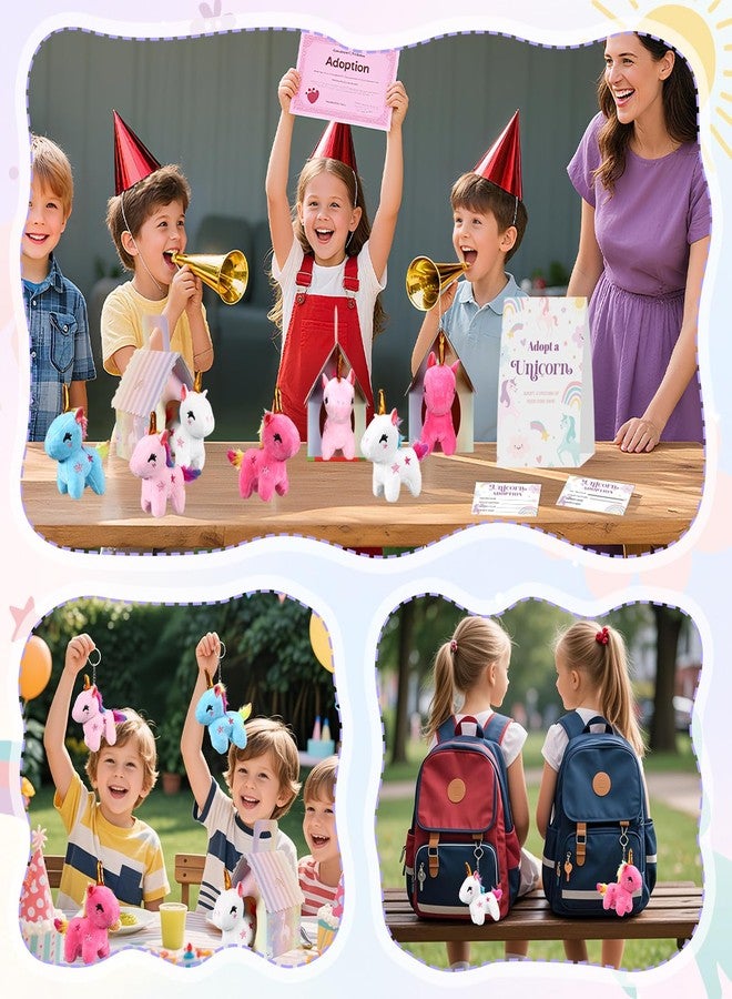 Blueweenly 37 Pcs Adopt a Unicorn Party Favors Set for Girl Mini Plush Unicorn Stuffed Animal Gift Box Adoption Card 1 Animal Sign with Carton House for Adopt Pet Party Birthday (Cute) - Image 4
